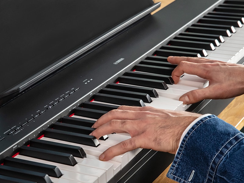 Las manos de una persona tocando el P-225.